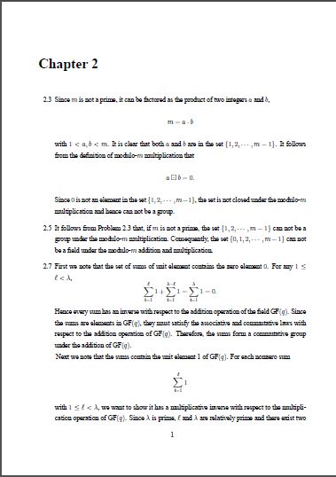 Solution Manual error Control Coding 2nd Edition